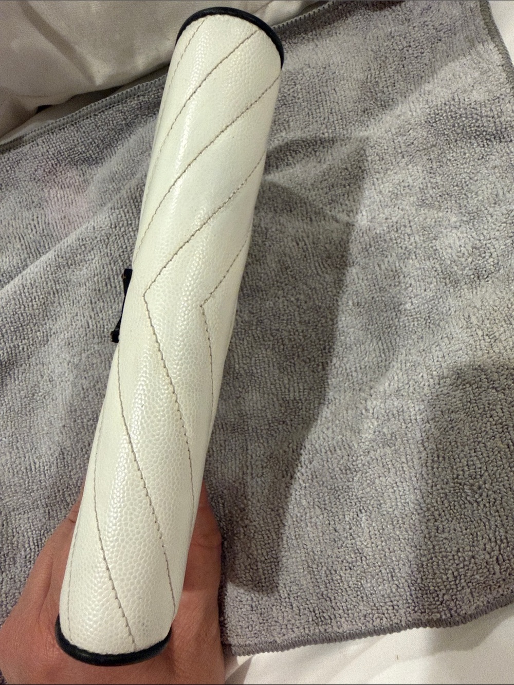 RARE YSL Saint Laurent Large Cassandre Envelope Flap Wallet – White Black Contra - Picture 6 of 15